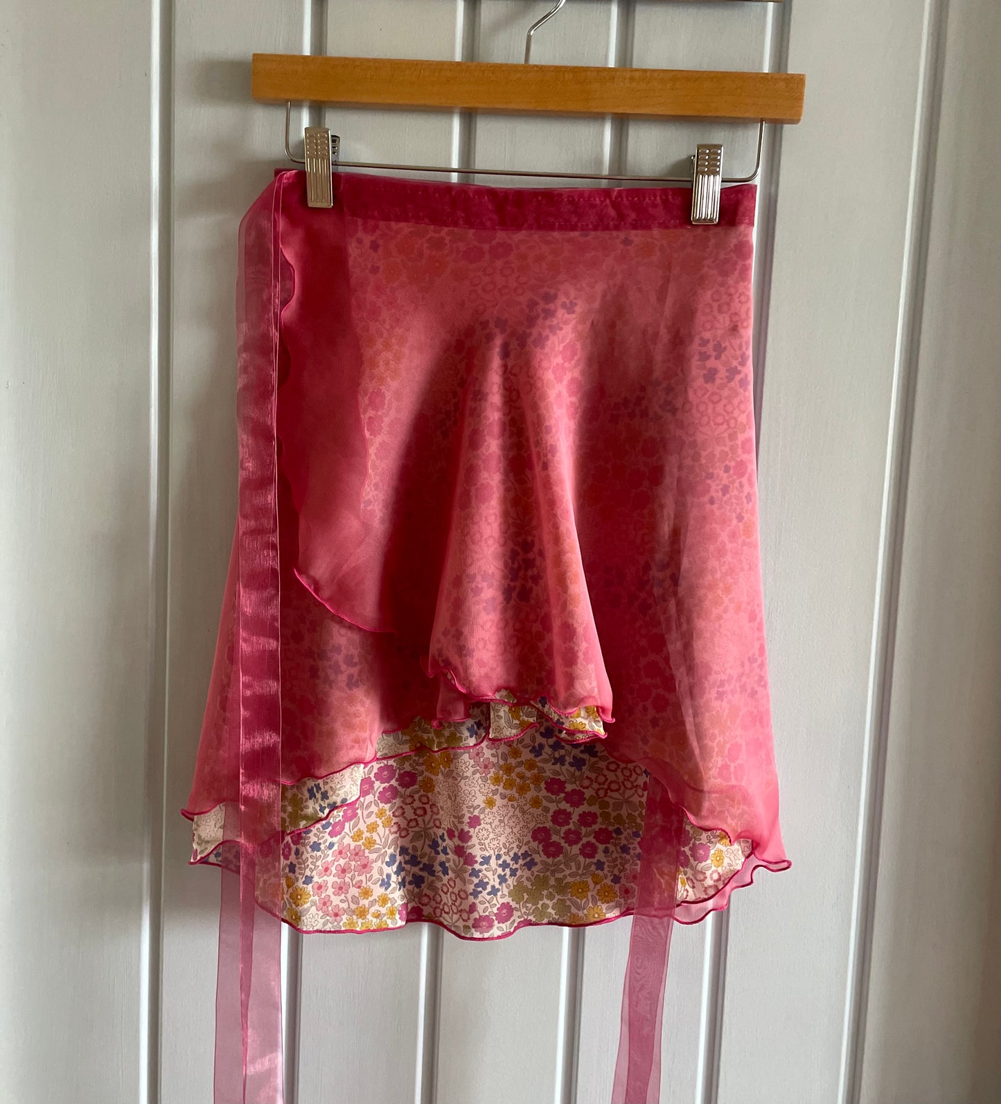 Little Flower- Two Layers Wrap with printed fabric